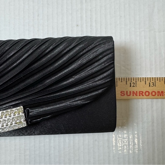 Vintage Kseymeir Evening Clutch Purses Pleated Satin Handbags Chain Bag - Picture 5 of 10